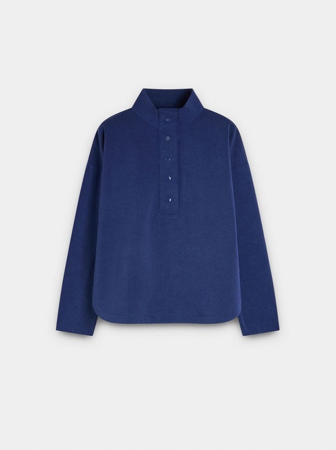 Фото ракурс 5 - Жіночий синій світшот Parfois артикул 239493 _MI FW2025