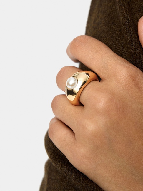 Фото ракурс 4 - Жіноча золота каблучка Parfois артикул 2393771 GDM FW2025