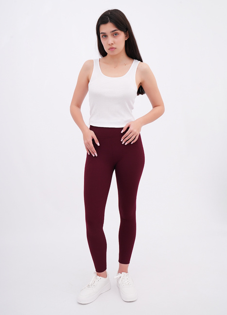 Жіночі бордові лосини EQUILIBRI артикул W464 008 000 bordo FW2025 Фото ракурс 1 - Жіночі бордові лосини EQUILIBRI артикул W464 008 000 bordo FW2025