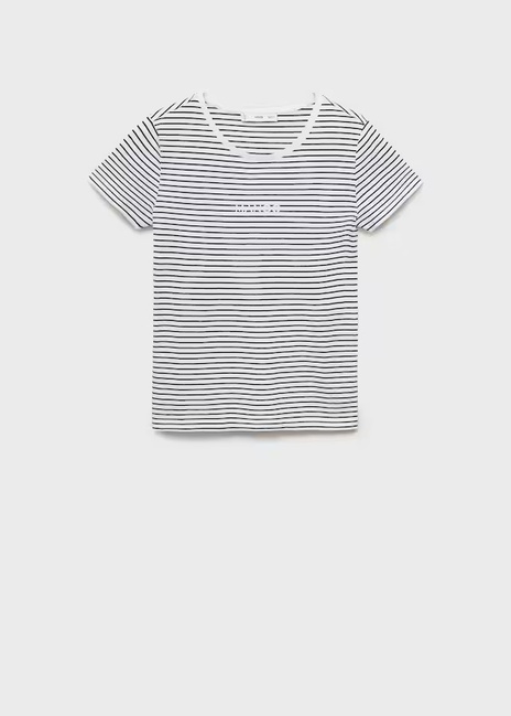 Фото ракурс 3 - Женская синяя футболка Mango артикул 17061242 56 1 season