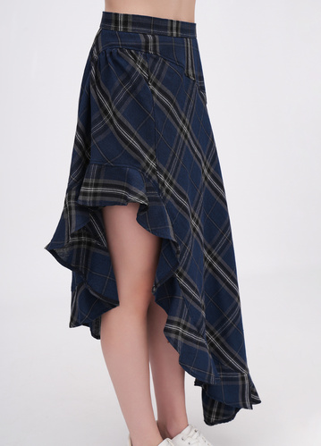 Фото ракурс 1 - Жіноча синя спiдниця EQUILIBRI артикул NW462004 000 NAVY BLUE FW2025