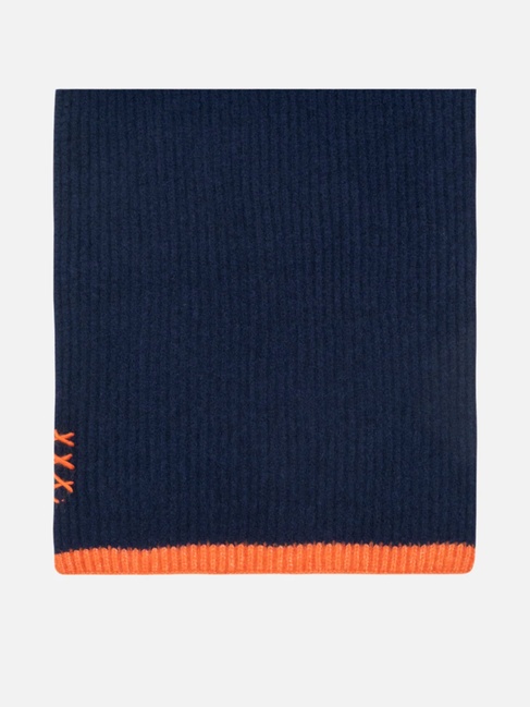 Фото ракурс 3 - Унисекс синий шарф SCOTCH & SODA артикул SSM5-2296 410 FW2025