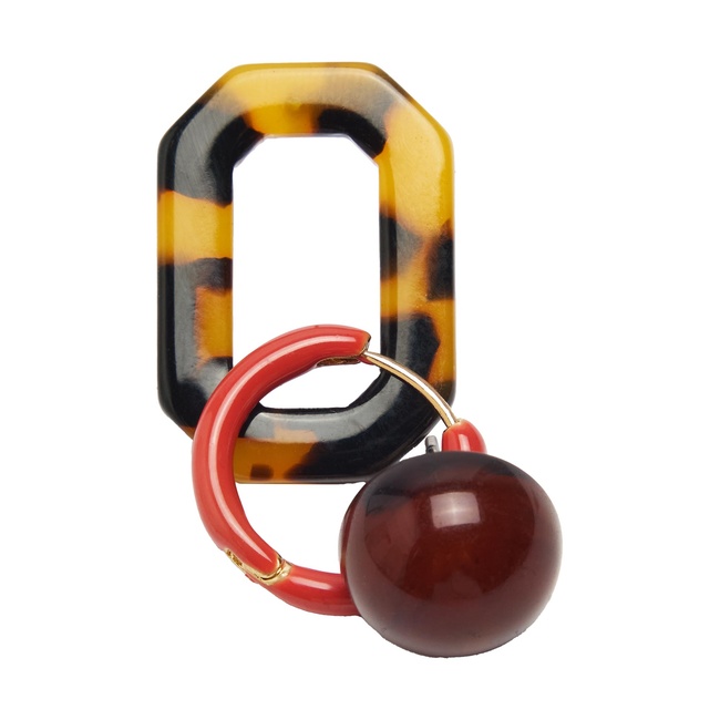 Женские разноцветные серьги Parfois артикул 239980 _HM FW2025 Фото ракурс 2 - Женские разноцветные серьги Parfois артикул 239980 _HM FW2025