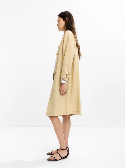 Жіночий бежевий плащ Parfois артикул 231471 _BG SS2025 Фото ракурс 4 - Жіночий бежевий плащ Parfois артикул 231471 _BG SS2025