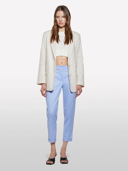 Фото ракурс 1 - Женские голубые штаны Sisley артикул 4ED4LF00R 31J 25P