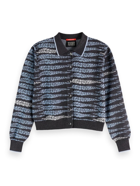 Женский коричневый кардиган SCOTCH & SODA артикул U9B00826T U078 FW2025 Фото ракурс 4 - Женский коричневый кардиган SCOTCH & SODA артикул U9B00826T U078 FW2025