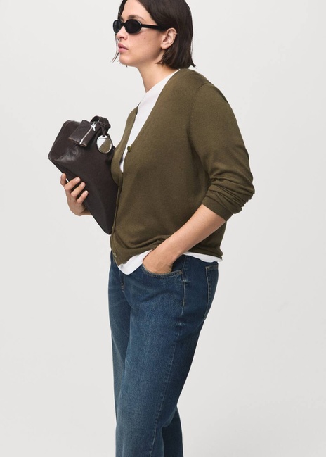 Женский хаки кардиган Mango артикул 17065803 37 1 season Фото ракурс 7 - Женский хаки кардиган Mango артикул 17065803 37 1 season