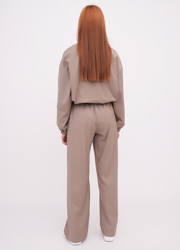 Фото ракурс 2 - Жіночі бежеві брюки EQUILIBRI артикул W491 073 200 Beige FW2025