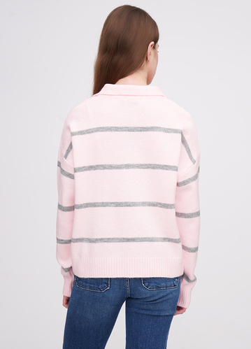 Фото ракурс 2 - Жіночий рожевий светр EQUILIBRI артикул BW342001 001 Pink FW2025