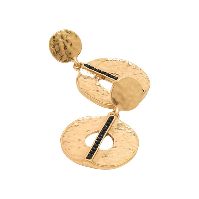 Женские золотые серьги Parfois артикул 233001 _BK FW2025 Фото ракурс 2 - Женские золотые серьги Parfois артикул 233001 _BK FW2025