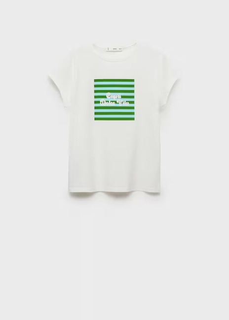 Фото ракурс 3 - Женская зеленая футболка Mango артикул 17081216 40 1 season