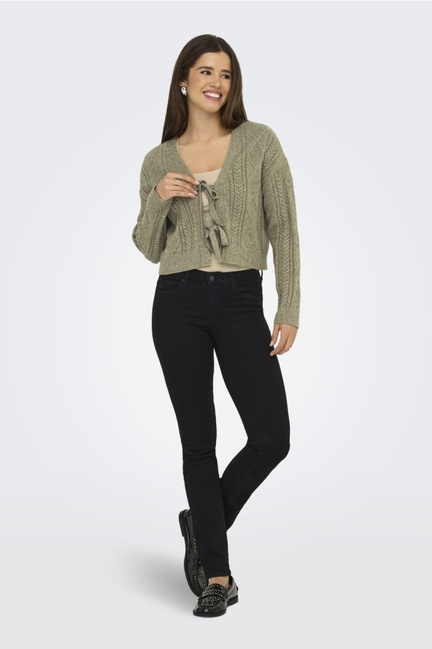 Женский коричневый кардиган Only артикул 15322412 Cub FW2025 Фото ракурс 3 - Женский коричневый кардиган Only артикул 15322412 Cub FW2025