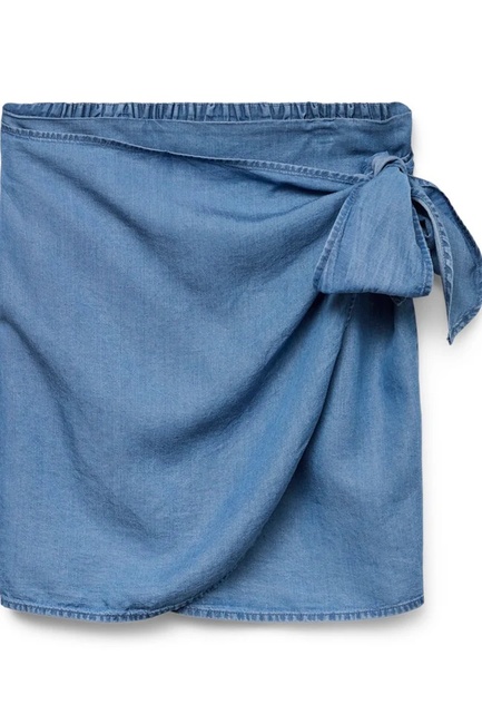 Женская синяя юбка Vero Moda артикул 10326064 Medium Blue Denim FW2025 Фото ракурс 4 - Женская синяя юбка Vero Moda артикул 10326064 Medium Blue Denim FW2025