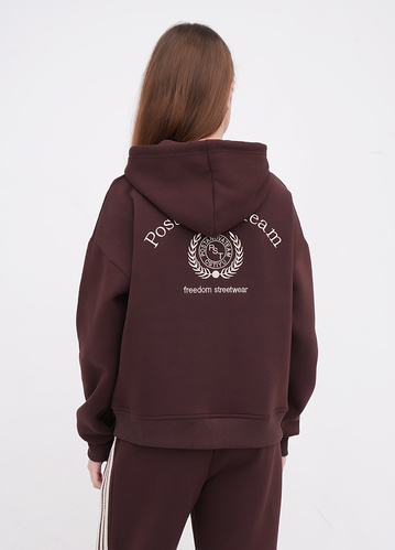 Фото ракурс 2 - Жіноча коричнева олімпійка EQUILIBRI артикул W291 051 100 Brown FW2025