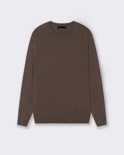 Фото ракурс 1 - Мужской коричневый джемпер Piazza Italia артикул 65824 swarthy FW2025