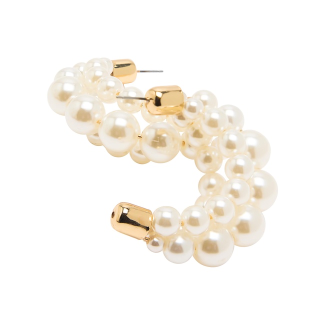 Фото ракурс 2 - Женские бежевые серьги Parfois артикул 242803 _PE FW2025