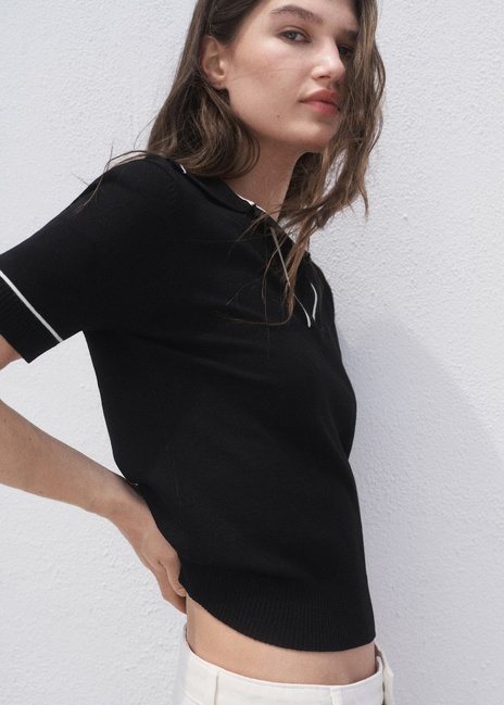 Женский черный джемпер Mango артикул 17062916 99 1 season Фото ракурс 4 - Женский черный джемпер Mango артикул 17062916 99 1 season