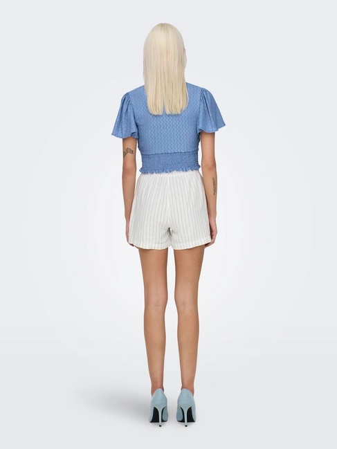 Жіночі білі шорти Only артикул 15314055 CLOUD DANCER SS2025 Фото ракурс 2 - Жіночі білі шорти Only артикул 15314055 CLOUD DANCER SS2025