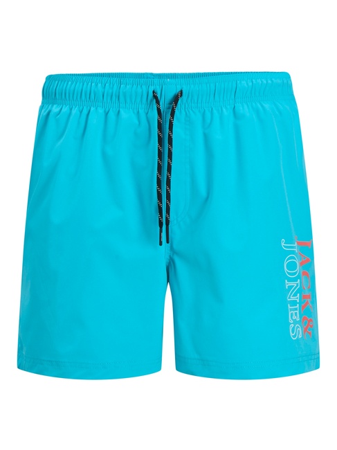 Фото ракурс 3 - Мужские голубые плавки Jack & Jones артикул 12272799 scuba blue SS2025