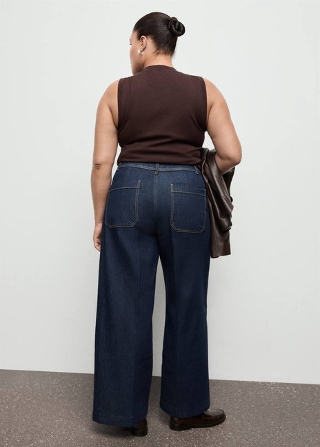 Женские синие джинсы Mango артикул 27011234 TS 2 season Фото ракурс 7 - Женские синие джинсы Mango артикул 27011234 TS 2 season