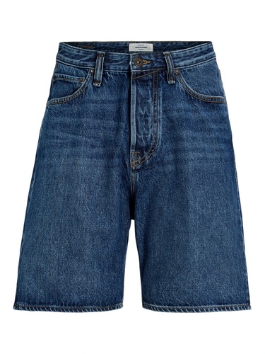 Фото ракурс 2 - Мужские синие шорты Jack & Jones артикул 12252981 Blue denim SS2024