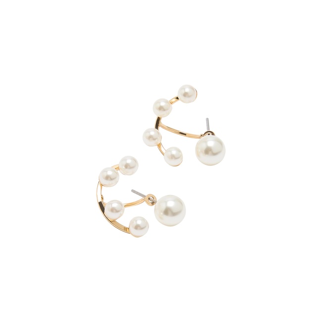 Фото ракурс 2 - Жіночі білі сережки Parfois артикул 239536 _PE FW2025