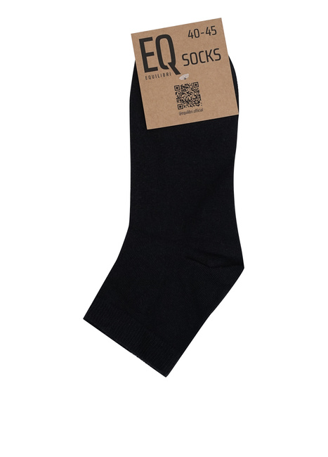 Фото ракурс 1 - Чоловічі чорні шкарпетки EQUILIBRI артикул M711 003 000 Black No season