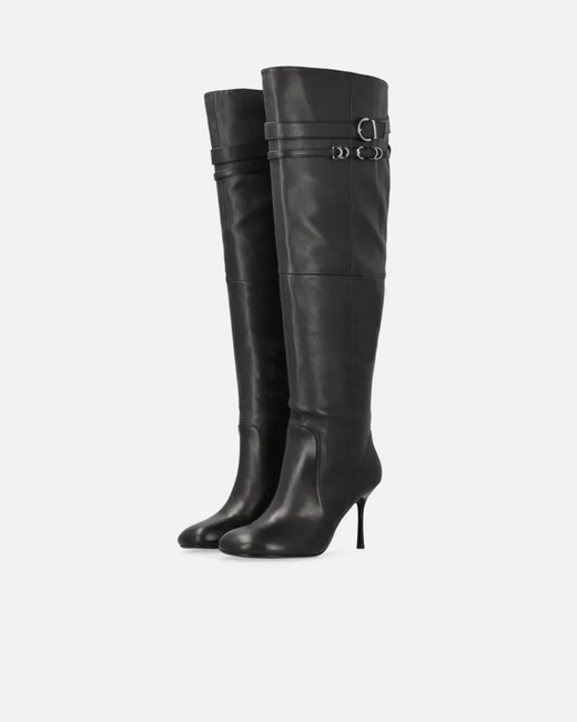 Жіночі чорні чоботи Pinko артикул SD0281-P003 Z99 FW2025 Фото ракурс 1 - Жіночі чорні чоботи Pinko артикул SD0281-P003 Z99 FW2025