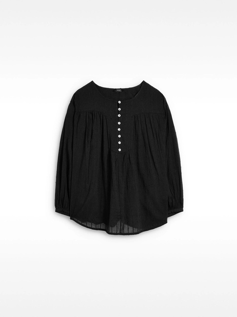 Фото ракурс 5 - Жіноча чорна блузка Parfois артикул 219450 _BK FW2025