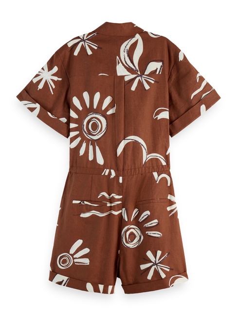 Жіночий коричневий комбiнезон SCOTCH & SODA артикул UFN00625M U246 SS2025 Фото ракурс 5 - Жіночий коричневий комбiнезон SCOTCH & SODA артикул UFN00625M U246 SS2025