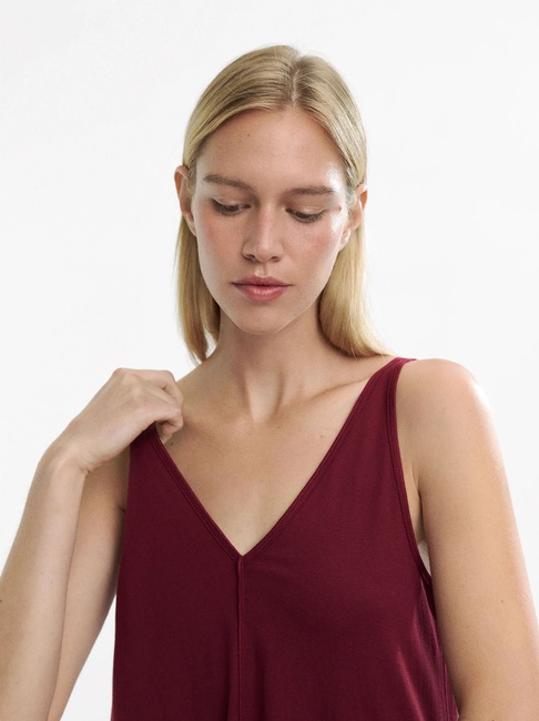 Фото ракурс 4 - Жіноча бордова сукня Parfois артикул 232419 _BU FW2025