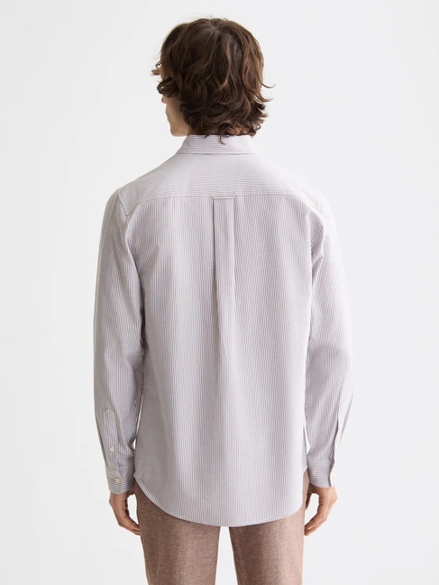 Фото ракурс 2 - Чоловіча коричнева сорочка SCOTCH & SODA артикул 181231 210 FW2025