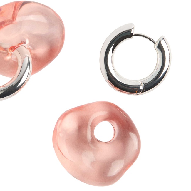 Фото ракурс 2 - Женские розовые серьги Parfois артикул 230866 _LK SS2025