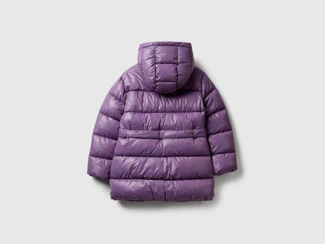 Фіолетова куртка для дівчаток Benetton артикул 2NQRCN06O.G 1V4 25A Фото ракурс 2 - Фіолетова куртка для дівчаток Benetton артикул 2NQRCN06O.G 1V4 25A