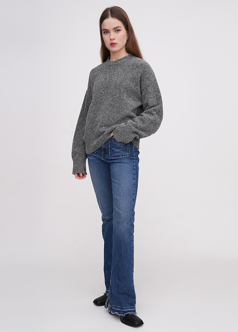 Жіночий сірий светр EQUILIBRI артикул W342 085 000 Anthracite FW2025 Фото ракурс 1 - Жіночий сірий светр EQUILIBRI артикул W342 085 000 Anthracite FW2025