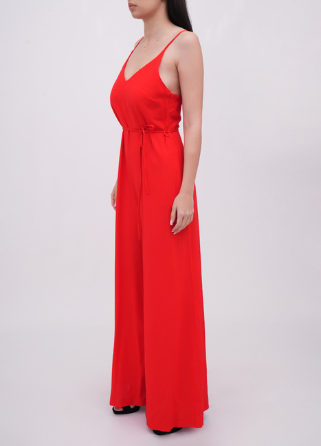 Женский красный комбинезон EQUILIBRI артикул W453 002 000 Red SS2025 Фото ракурс 3 - Женский красный комбинезон EQUILIBRI артикул W453 002 000 Red SS2025