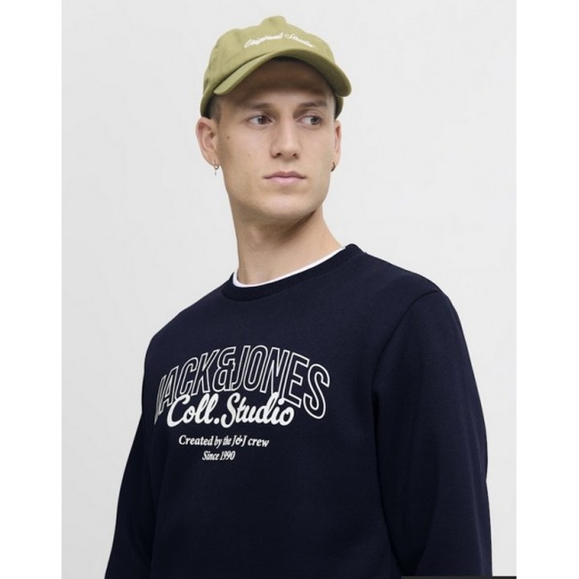 Фото ракурс 3 - Мужской синий свитшот Jack & Jones артикул 12278601 Sky Captain FW2025