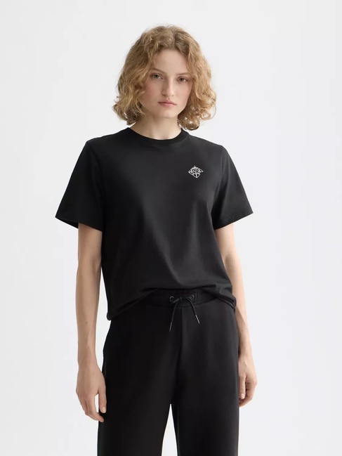 Фото ракурс 1 - Женская черная футболка SCOTCH & SODA артикул U9A00838T U001 FW2025