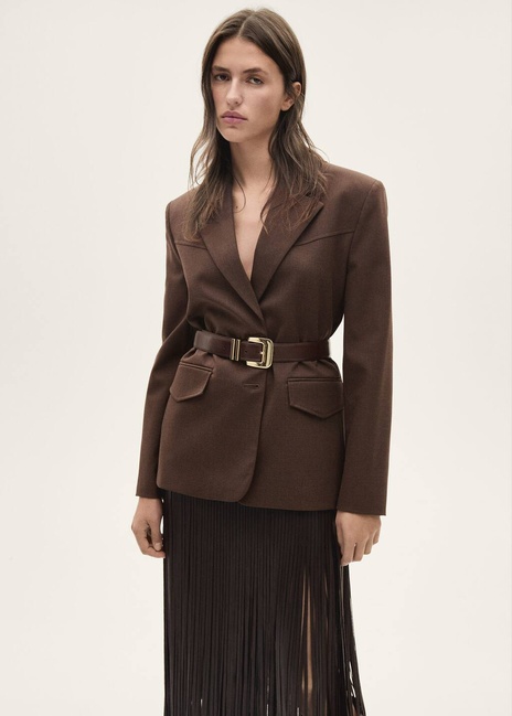 Жіноча коричнева спiдниця Mango артикул 77058266 30 7 season Фото ракурс 4 - Жіноча коричнева спiдниця Mango артикул 77058266 30 7 season