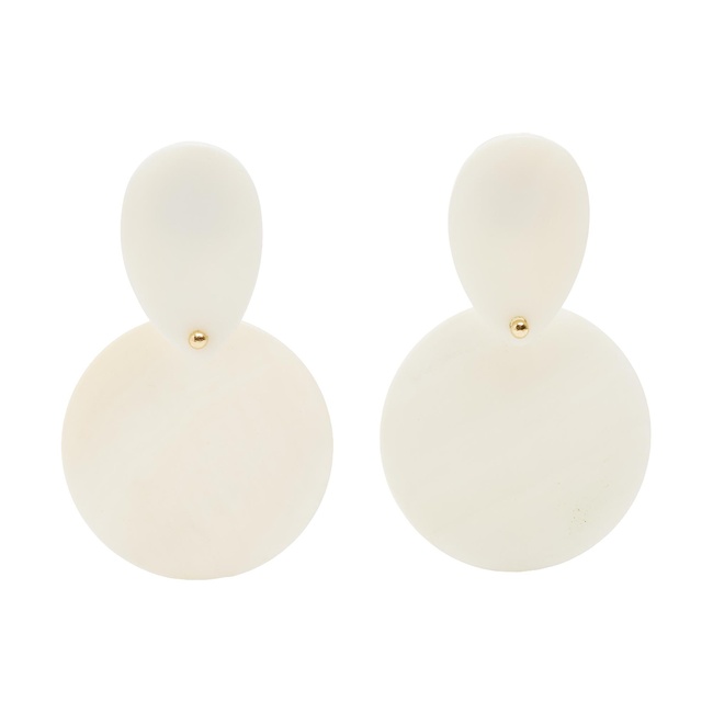 Жіночі білі сережки Parfois артикул 235141 _WT FW2025 Фото ракурс 1 - Жіночі білі сережки Parfois артикул 235141 _WT FW2025