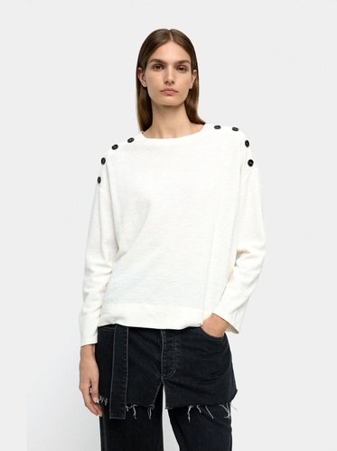 Фото ракурс 1 - Жіночий молочний джемпер Parfois артикул 239200 _OW FW2025
