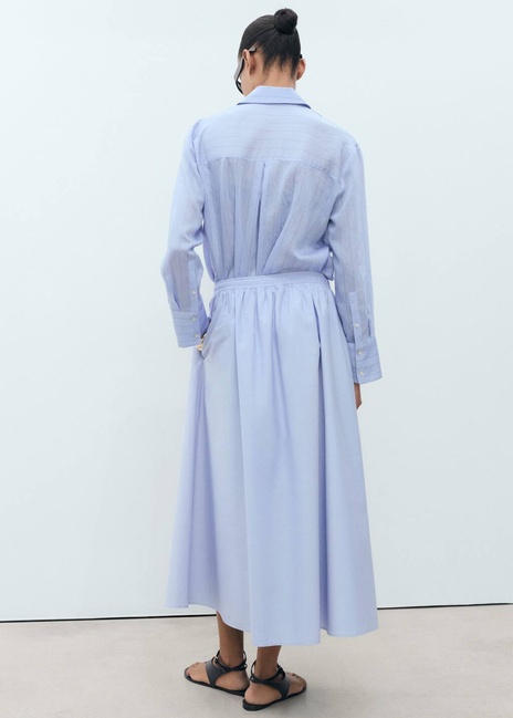 Женская голубая юбка Mango артикул 17061271 50 1 season Фото ракурс 2 - Женская голубая юбка Mango артикул 17061271 50 1 season