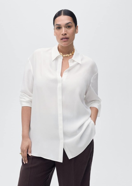 Фото ракурс 7 - Жіноча молочна сорочка Mango артикул 17084140 02 1 season