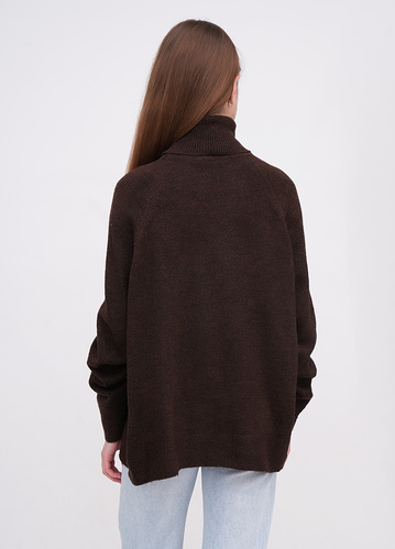 Фото ракурс 2 - Жіночий коричневий светр EQUILIBRI артикул W342 080 000 Brown SS2026