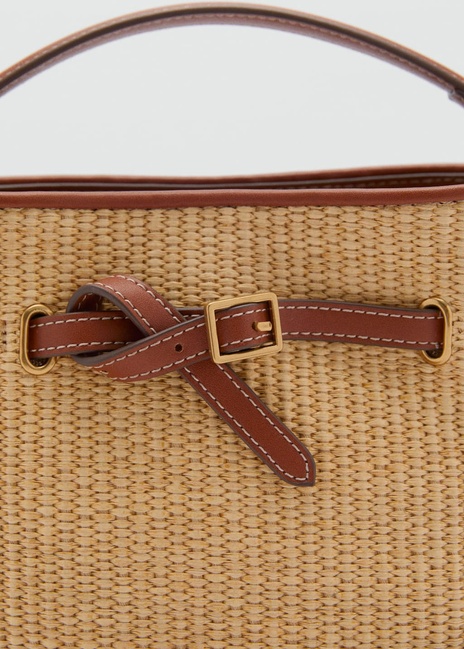 Жіноча коричнева сумка Mango артикул 87036715 CU 1 season Фото ракурс 3 - Жіноча коричнева сумка Mango артикул 87036715 CU 1 season