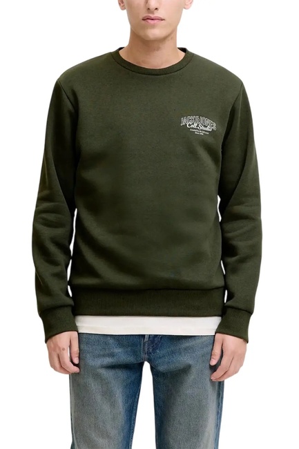 Фото ракурс 1 - Мужской зеленый свитшот Jack & Jones артикул 12278601 Duffel Bag FW2025