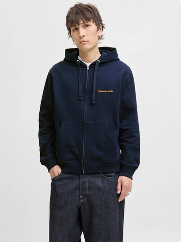 Фото ракурс 1 - Чоловіче синє худі Jack & Jones артикул 12282901 Ocean Cavern FW2025