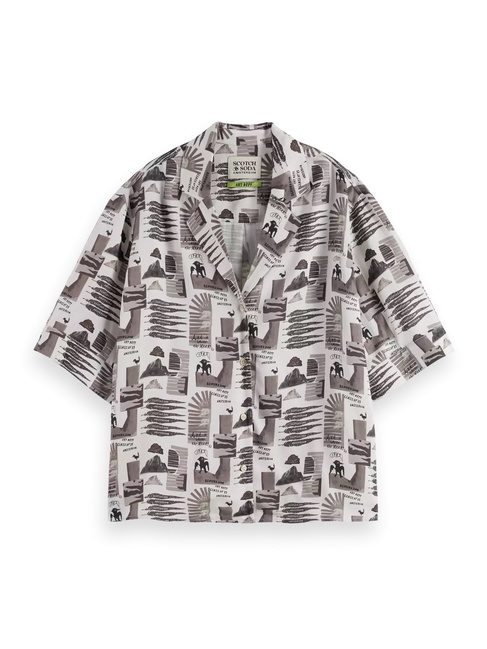 Фото ракурс 4 - Жіноча коричнева сорочка SCOTCH & SODA артикул U9A00789T U076 FW2025