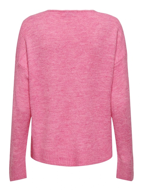 Жіночий рожевий джемпер Only артикул 15207823 Pink Cosmos FW2025 Фото ракурс 4 - Жіночий рожевий джемпер Only артикул 15207823 Pink Cosmos FW2025