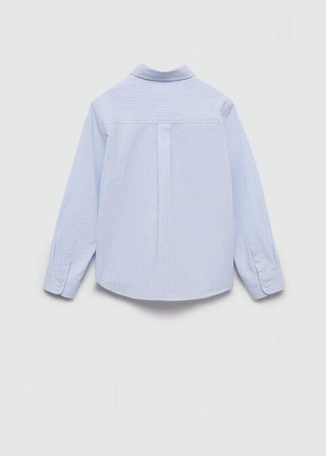 Детская голубая рубашка Mango артикул 77051009 50 7 season Фото ракурс 7 - Детская голубая рубашка Mango артикул 77051009 50 7 season